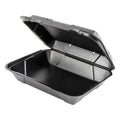 Genpak Hinged Foam Super Jumbo Vented Container Black, 100 Count — 2 Per Case