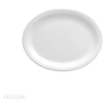 Oneida Buffalo Bright White Narrow Rim Platter, 9 3/4 Inches — 12 Per Case