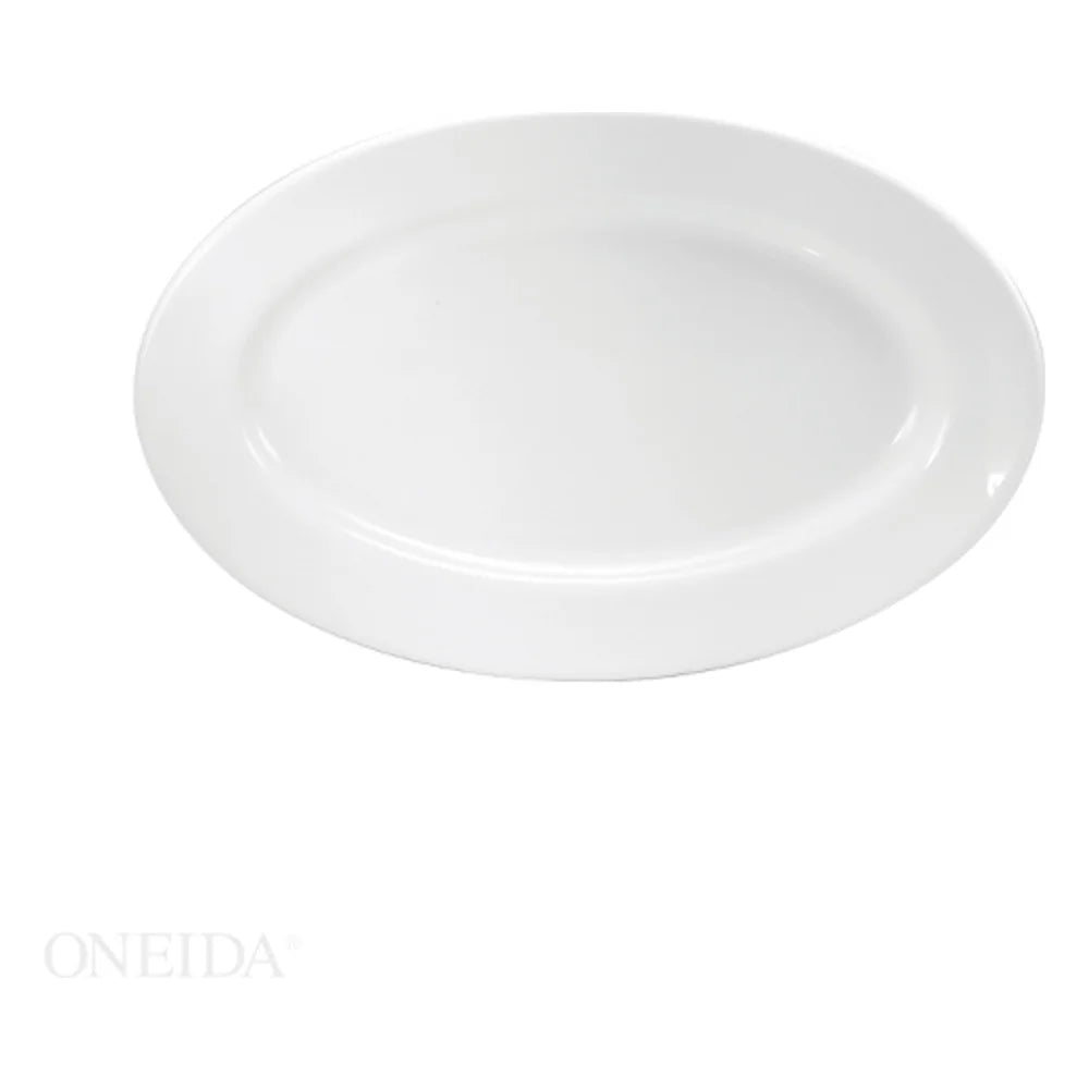 Buffalo Cream White Platter Rolled Edge, 15 1/2" — 6 Per Case