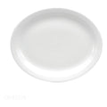 Oneida 13.25 Inch Buffalo Cream White Narrow Rim Platter — 12 Per Case