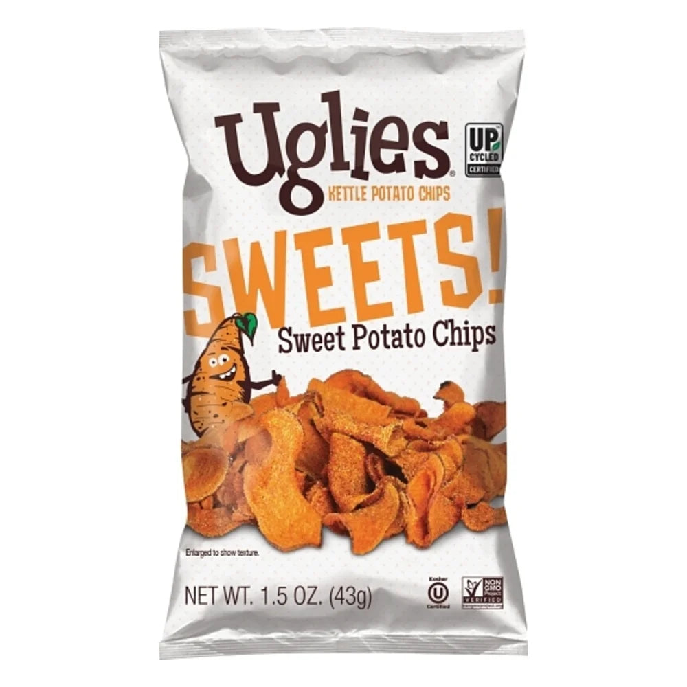Uglies Sweet Potato Kettle Chips Peg Bags, 1.5 Ounce — 24 Per Case