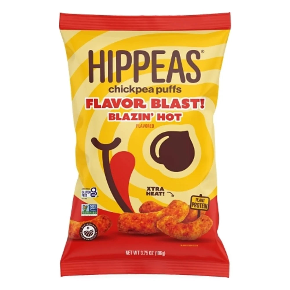 Hippeas Flavor Blast! Blazin' Hot Chickpea Puffs, 3.75 Ounce — 6 Per Case