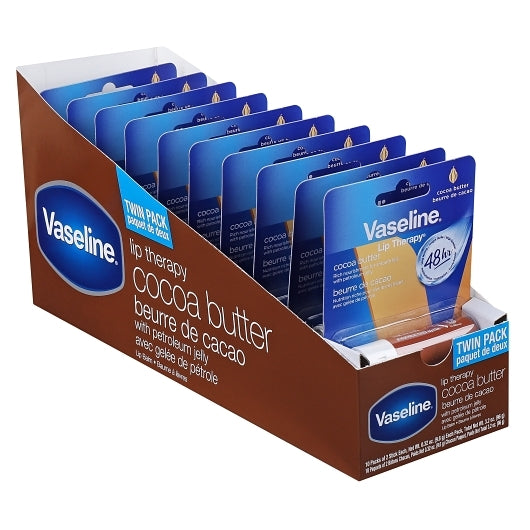 Vaseline Cocoa Lip Twin Pack, 0.32 Ounce — 20 Per Case
