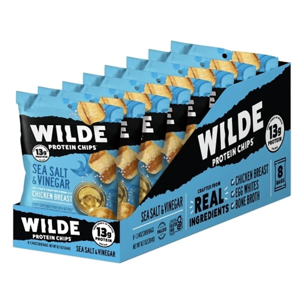 Wilde Protein Chips Sea Salt & Vinegar, 1.34 Ounce — 8 Per Case