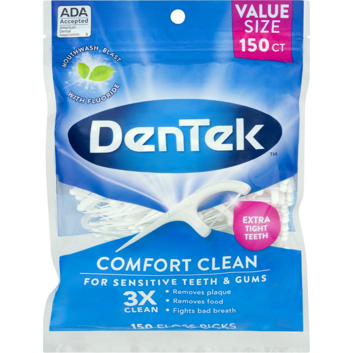 Dentek Comfort Clean Floss 150 ct — Case of 30