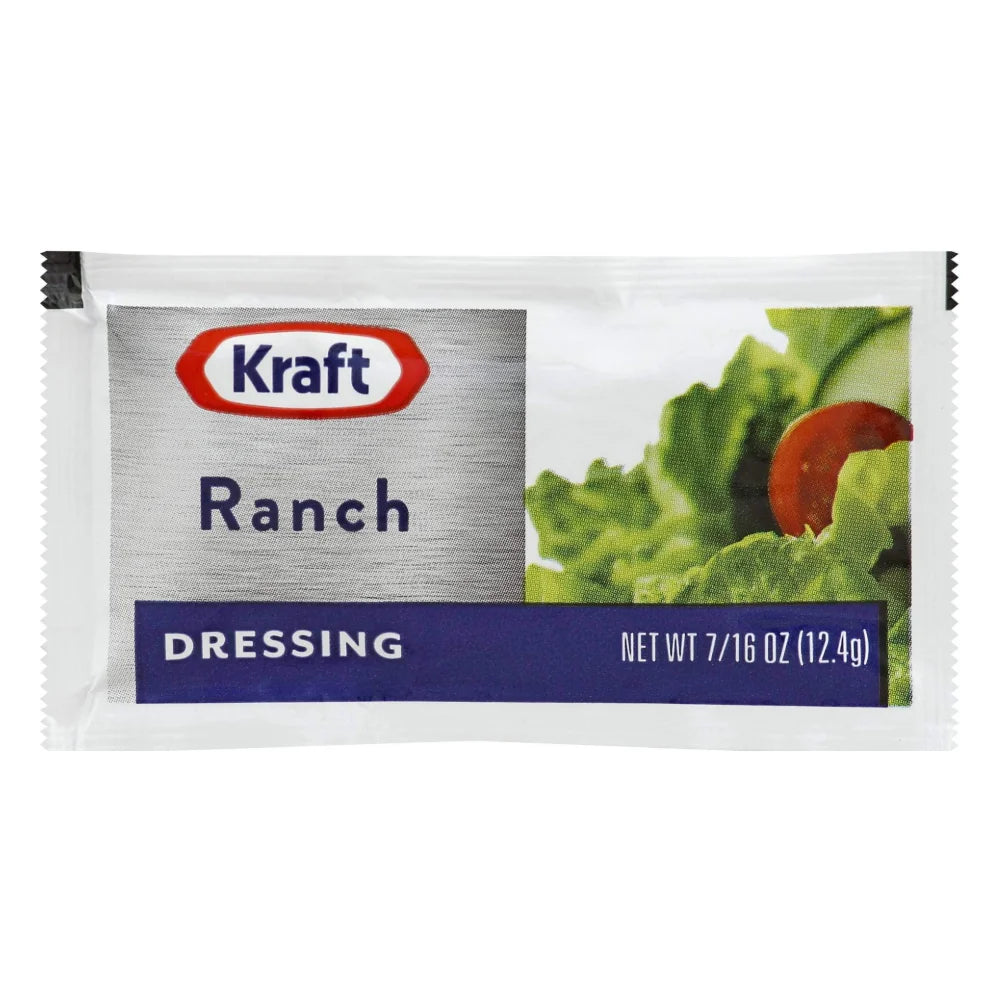 Kraft Creamy Ranch Dressing Single Serve Packets, 0.44 Ounce — 200 Per Case