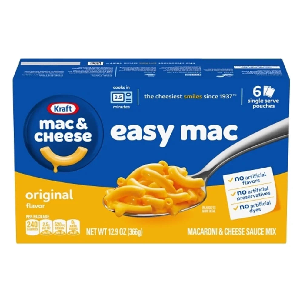 Kraft Easy Macaroni & Cheese Single Serve, 366 Gram — 8 Per Case
