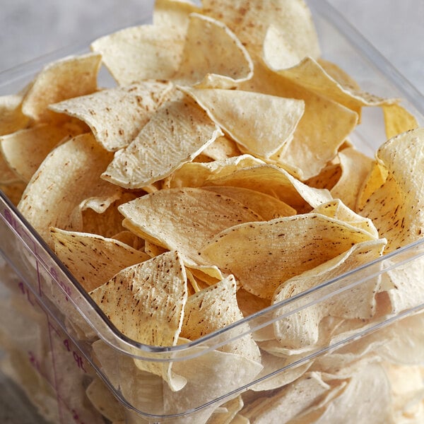 Mission Foods Pre-cut Unfried White Tortilla Chips - 30 lb — Case of 1