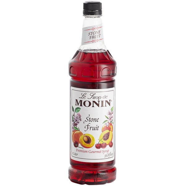 Monin Stone Fruit Syrup - 1 L — Case of 4