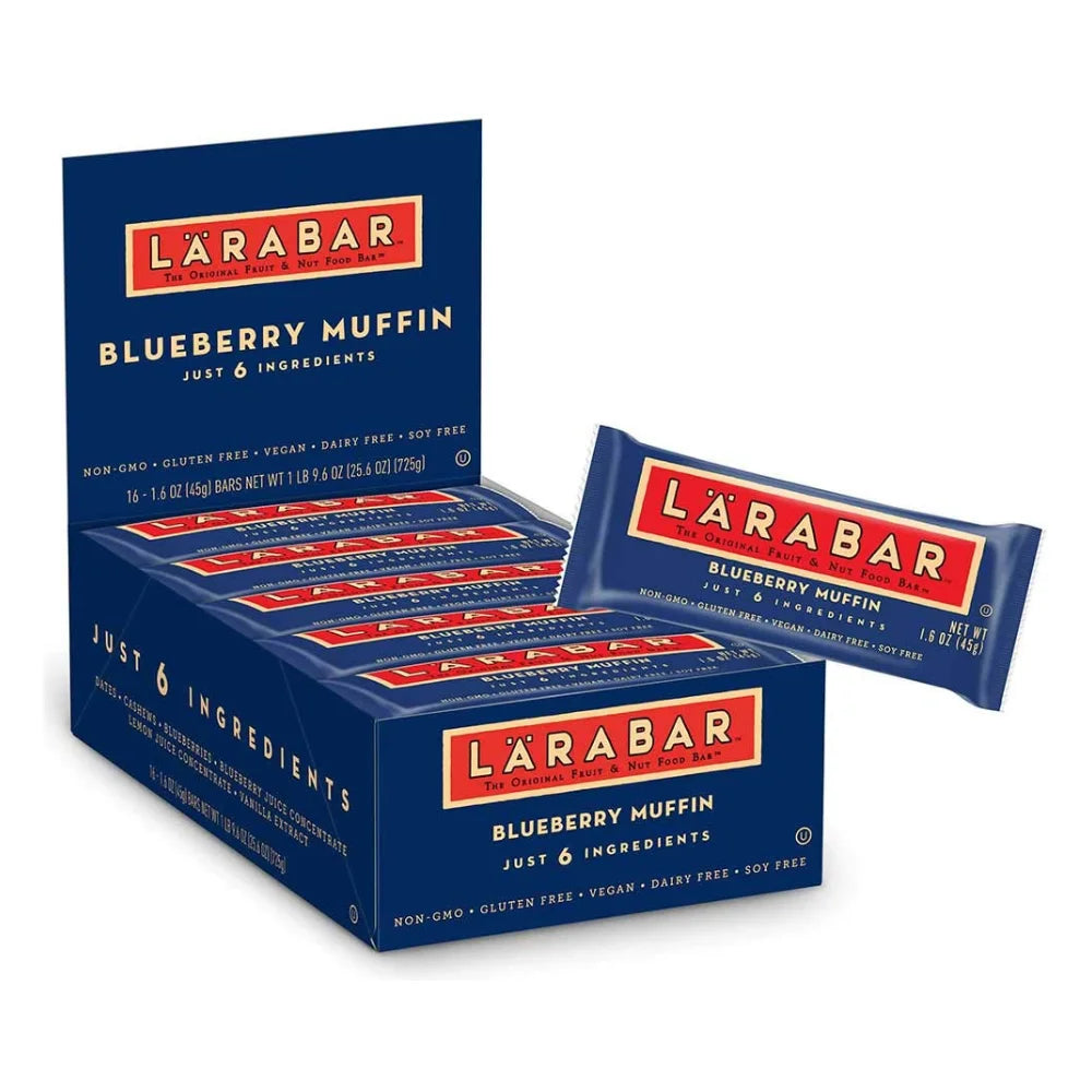 Larabar Gluten-Free Vegan Fruit & Nut Blueberry Muffin Bar, 1.6 Ounce — 64 Per Case