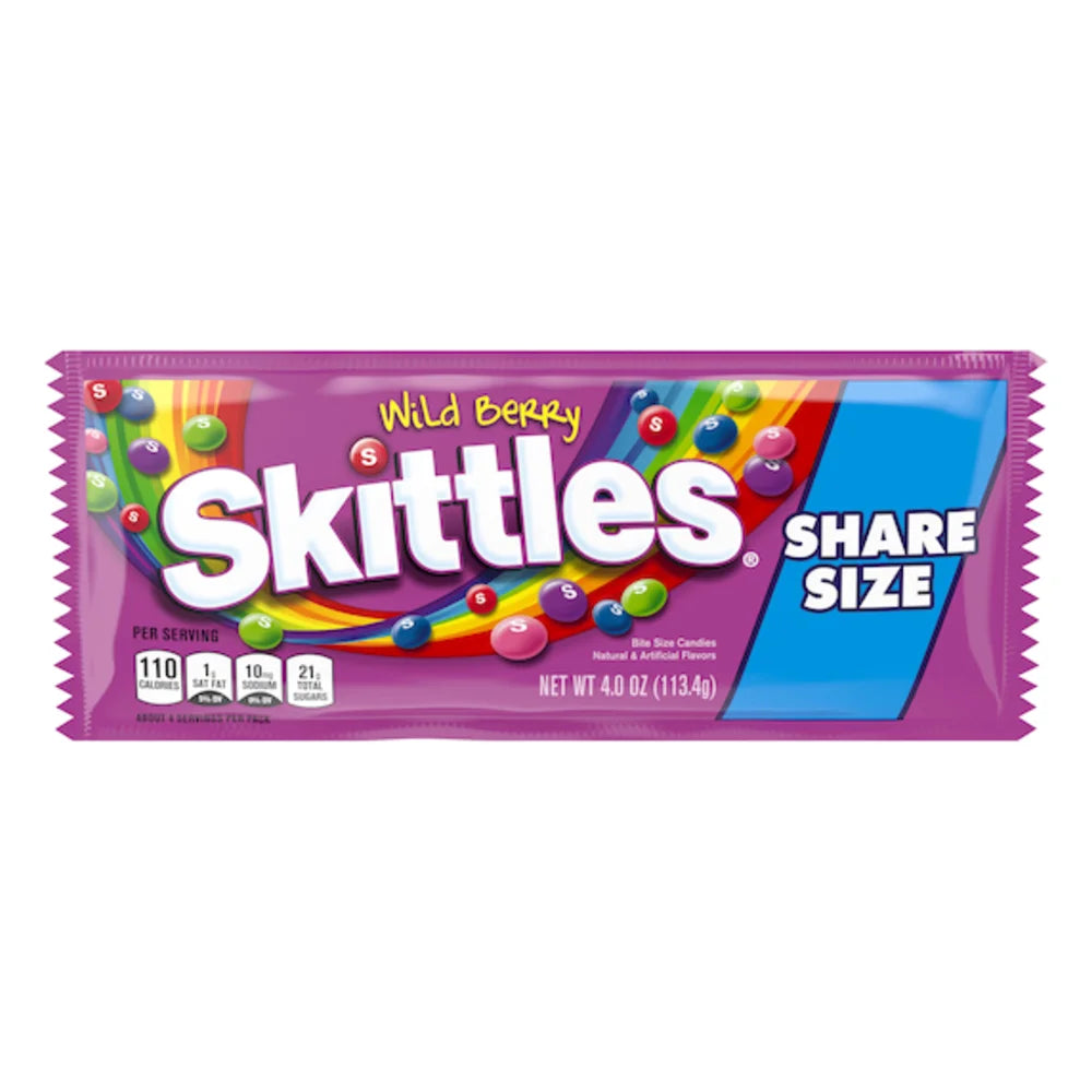 Skittles Share Size Wildberry Candy, 4 Ounce — 144 Per Case
