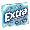 Extra Single Serve Smooth Mint Gum, 15 Piece — 120 Per Case