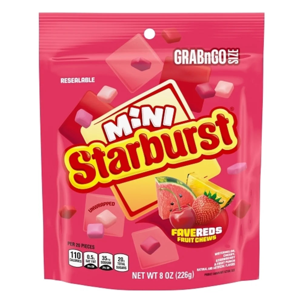 Starburst Minis Fave Reds, 8 Ounce — 8 Per Case