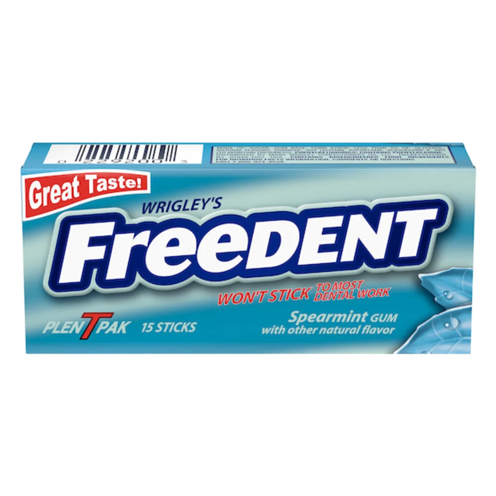 Freedent Gum Spearmint Plenty Packs, 15 Piece — 360 Per Case