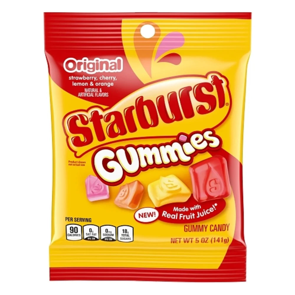 Starburst Original Gummies Peg Pack, 5 Ounce — 12 Per Case