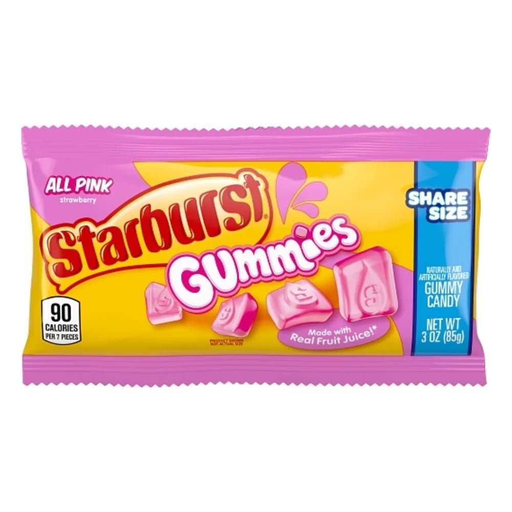 Starburst Gummies All Pink Sharesize, 3 Ounce — 90 Per Case