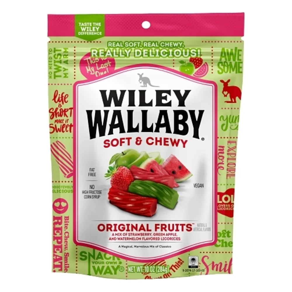 Wiley Wallaby Original Fruits Licorice, 7.05 Ounce — 8 Per Case