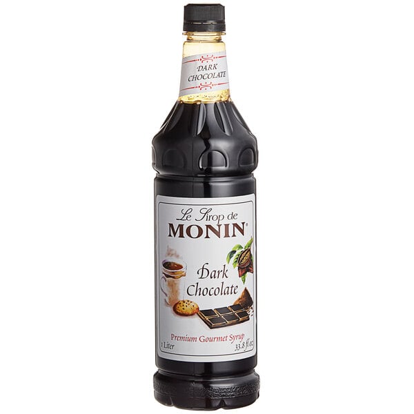 Monin Dark Chocolate Syrup - 1 L — Case of 4