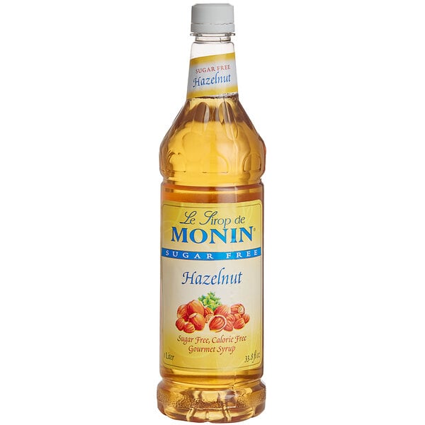 Monin Sugar-free Hazelnut Syrup - 1 L — Case of 4