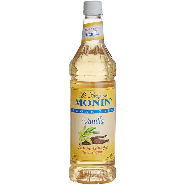 Monin Vanilla Sugar Free Syrup - 1 L — Case of 4