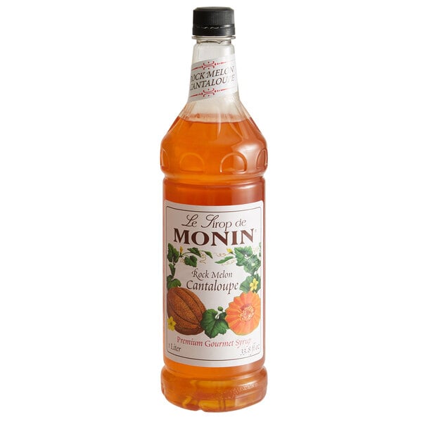 Monin Rock Melon Cantaloupe Syrup - 1 L — Case of 4