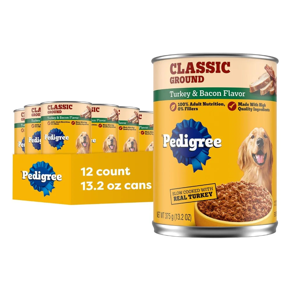Pedigree Chunky Turkey Bacon, 13.2 Ounce — 12 Per Case