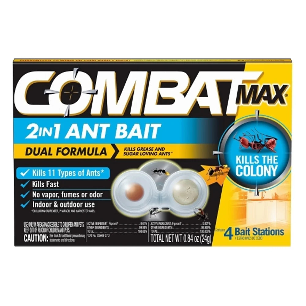 Combat Max 2In1 Ant Bait, 0.21 Ounce — 8 Per Case