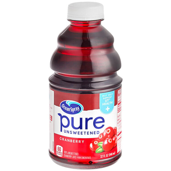 Ocean Spray 100% Pure Cranberry Juice - 32 fl oz — Case of 8