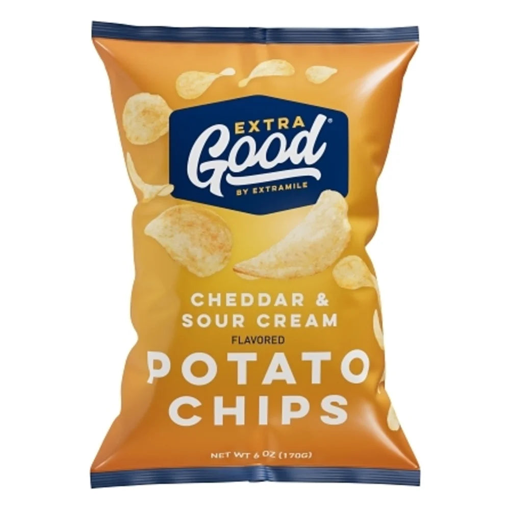 Extragood Potato Chips Cheddar & Sour Cream, 6 Ounce — 12 Per Case