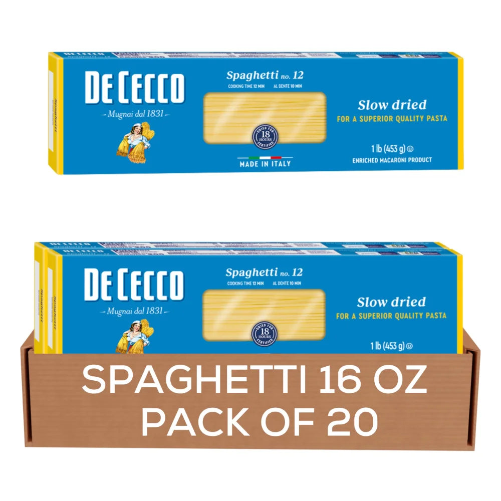 De Cecco No. 12 Spaghetti, 1 Pound — 20 Per Case