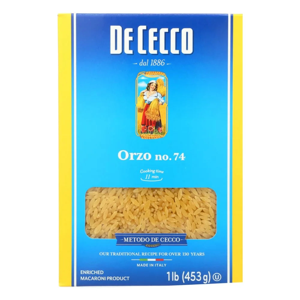 De Cecco No. 74 Orzo, 1 Pound — 20 Per Case