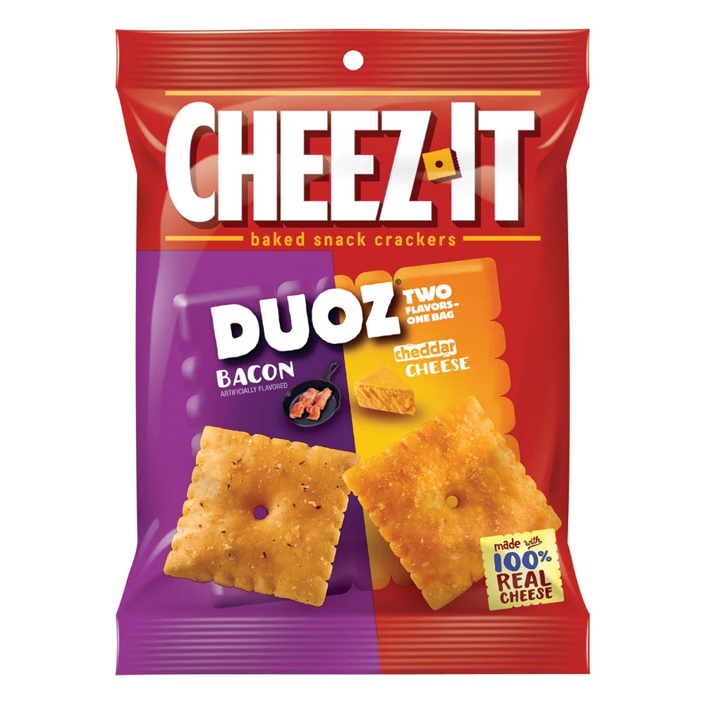Cheez-It Duoz Bacon And Cheddar Cheese Crackers, 4.3 Ounce — 6 Per Case