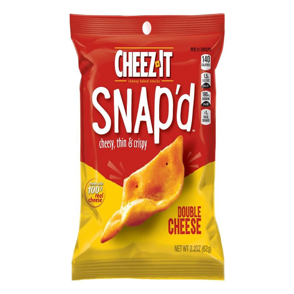 Cheez-It Snap'd Double Cheese Crackers, 2.2 Ounce — 6 Per Case