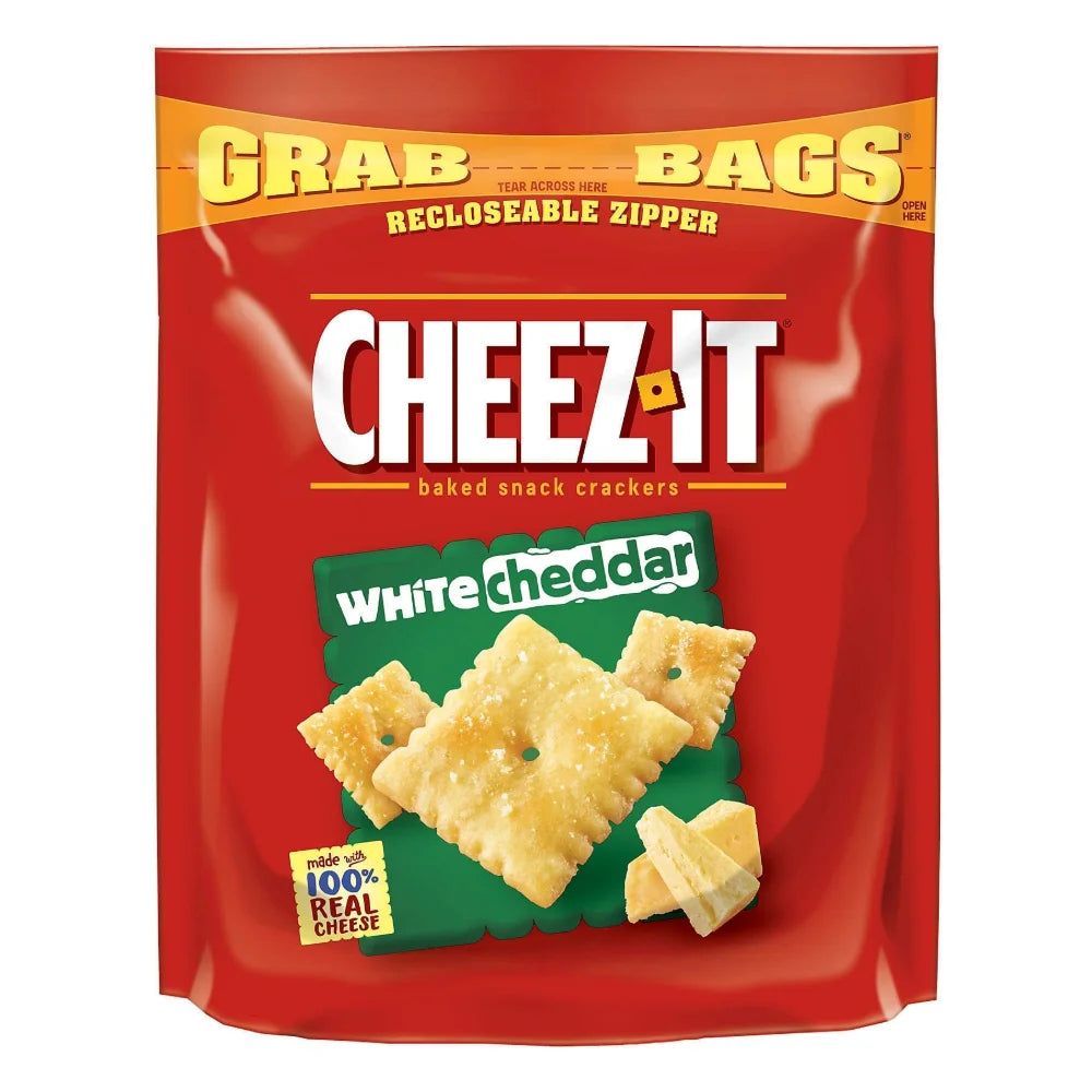 Cheez-It Grab Bag Reclosable White Cheddar Crackers, 7 Ounce — 6 Per Case