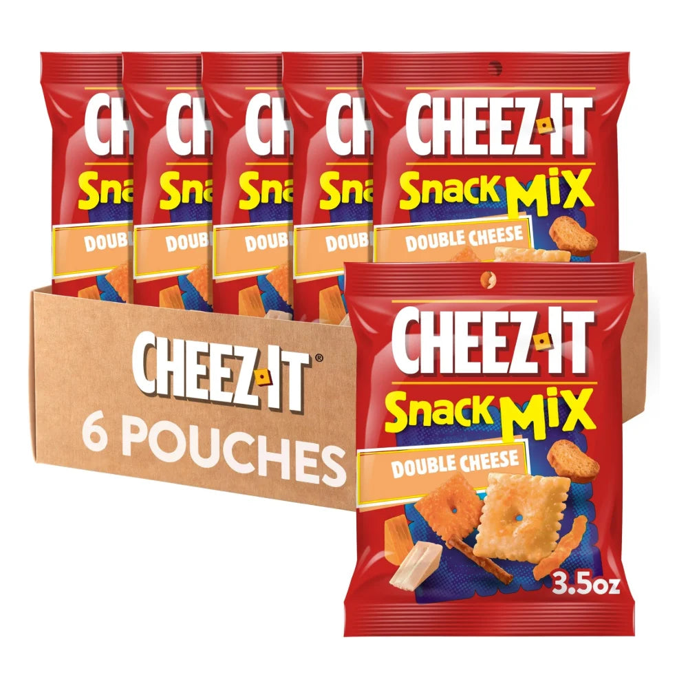 Cheez-It Double Cheese Crackers Snack Mix, 3.5 Ounce — 6 Per Case