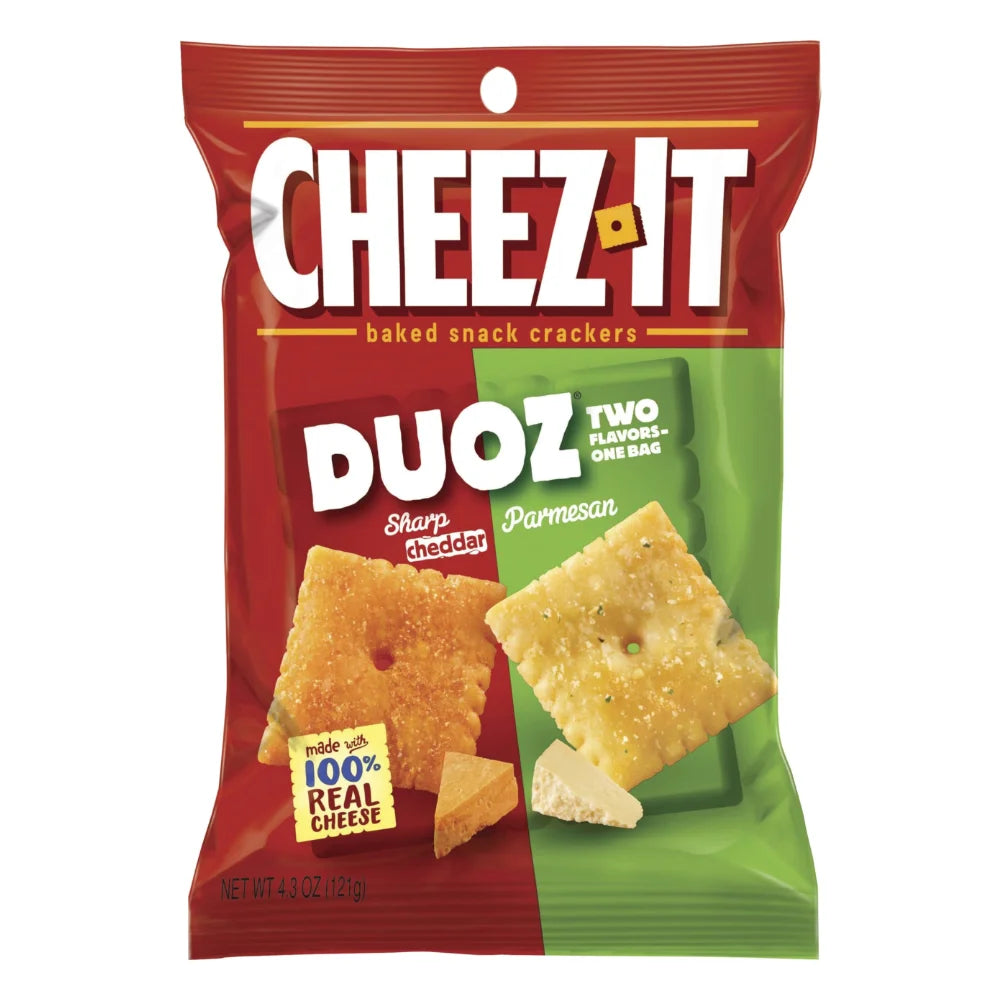 Cheez-It Duoz Cheddar And Baby Swiss Cracker, 4.3 Ounce — 6 Per Case
