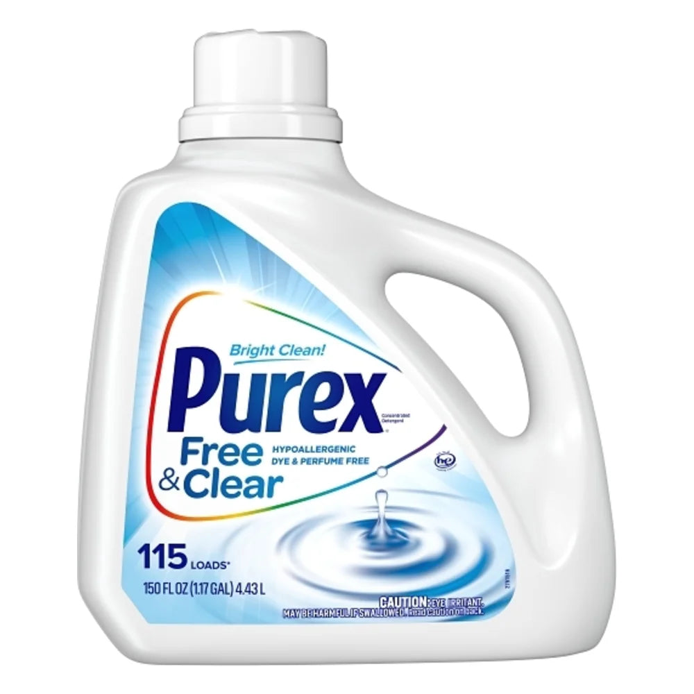 Purex Liquid Detergent Free & Clear, 150 Fluid Ounce — 4 Per Case