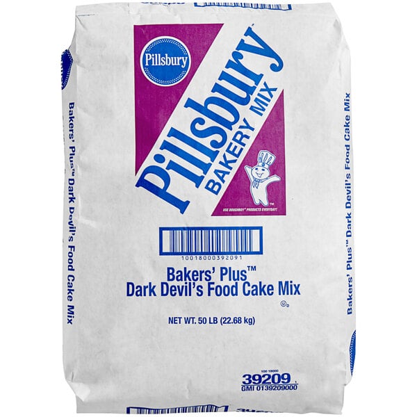 Pillsbury Dark Devil's Food Cake Mix - 50 lb — Case of 1