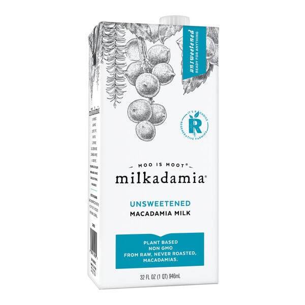 Milkadamia Unsweetened Vanilla Macadamia Milk - 32 fl oz — Case of 6