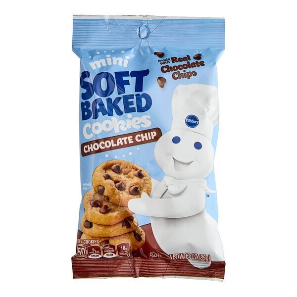 Pillsbury Mini Soft Baked Chocolate Chip Cookies - 3 oz — Case of 9 x 6-ct (54 total)