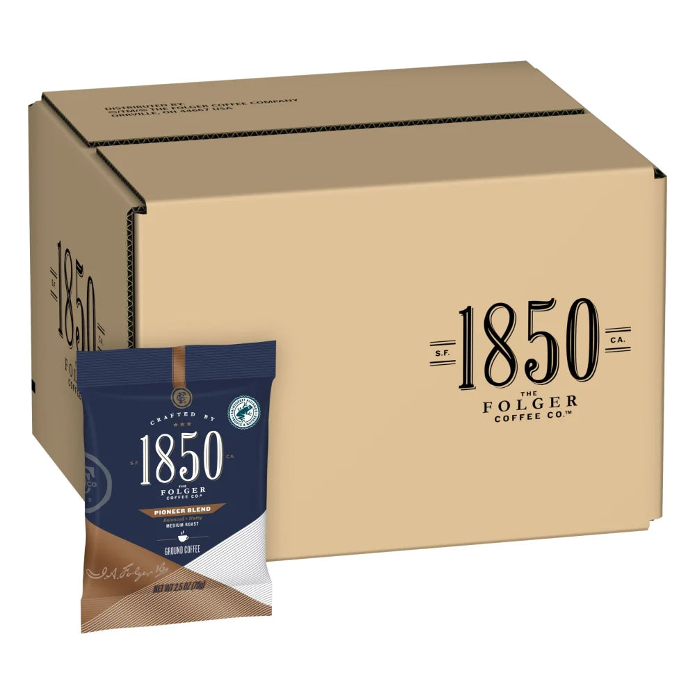 Folgers 1850 Ground Pioneer Blend, 24 Count — 1 Per Case