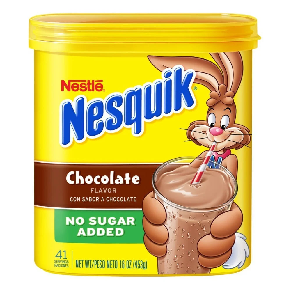 Nesquik Milk Flavoring Sugar Free Chocolate Powder, 16 Ounce — 6 Per Case