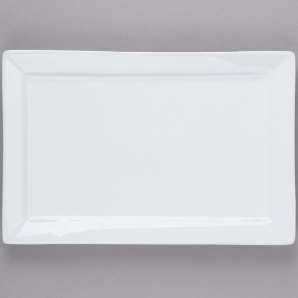 Libbey Slate Collection Ultra Bright White Rectangular Plate 12" X 6" - 12 ct — Case of 1