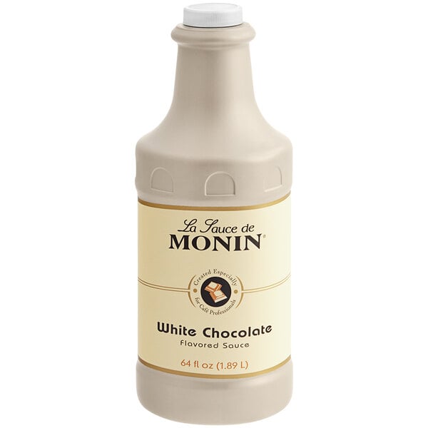 Monin White Chocolate Sauce - 64 oz — Case of 4