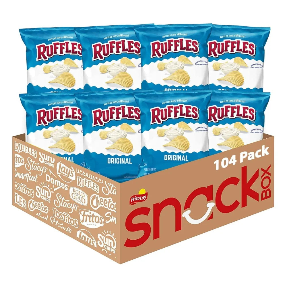 Ruffles Regular Potato Chips, 1 Ounce — 104 Per Case