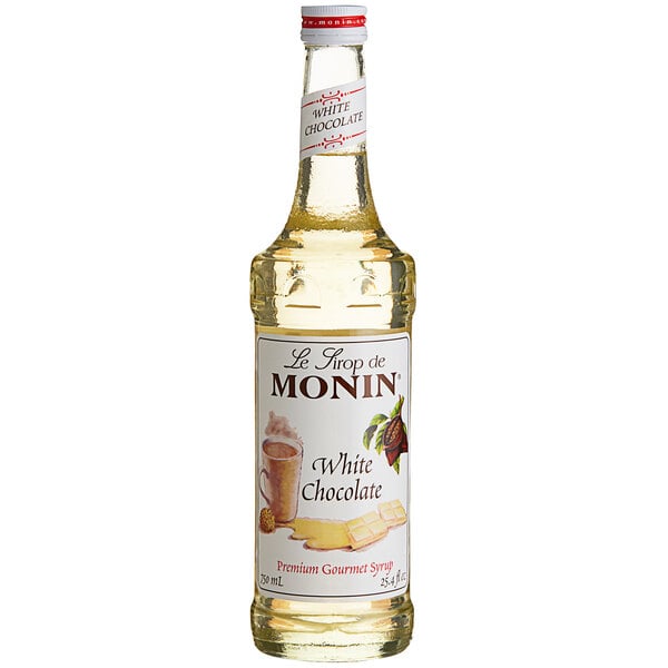 Monin White Chocolate Syrup - 750 mL — Case of 12