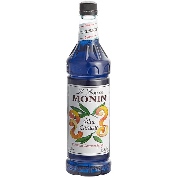Monin Blue Curacao Syrup - 1 L — Case of 4