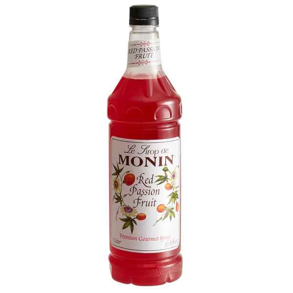 Monin Red Passion Fruit Syrup - 1 L — Case of 4