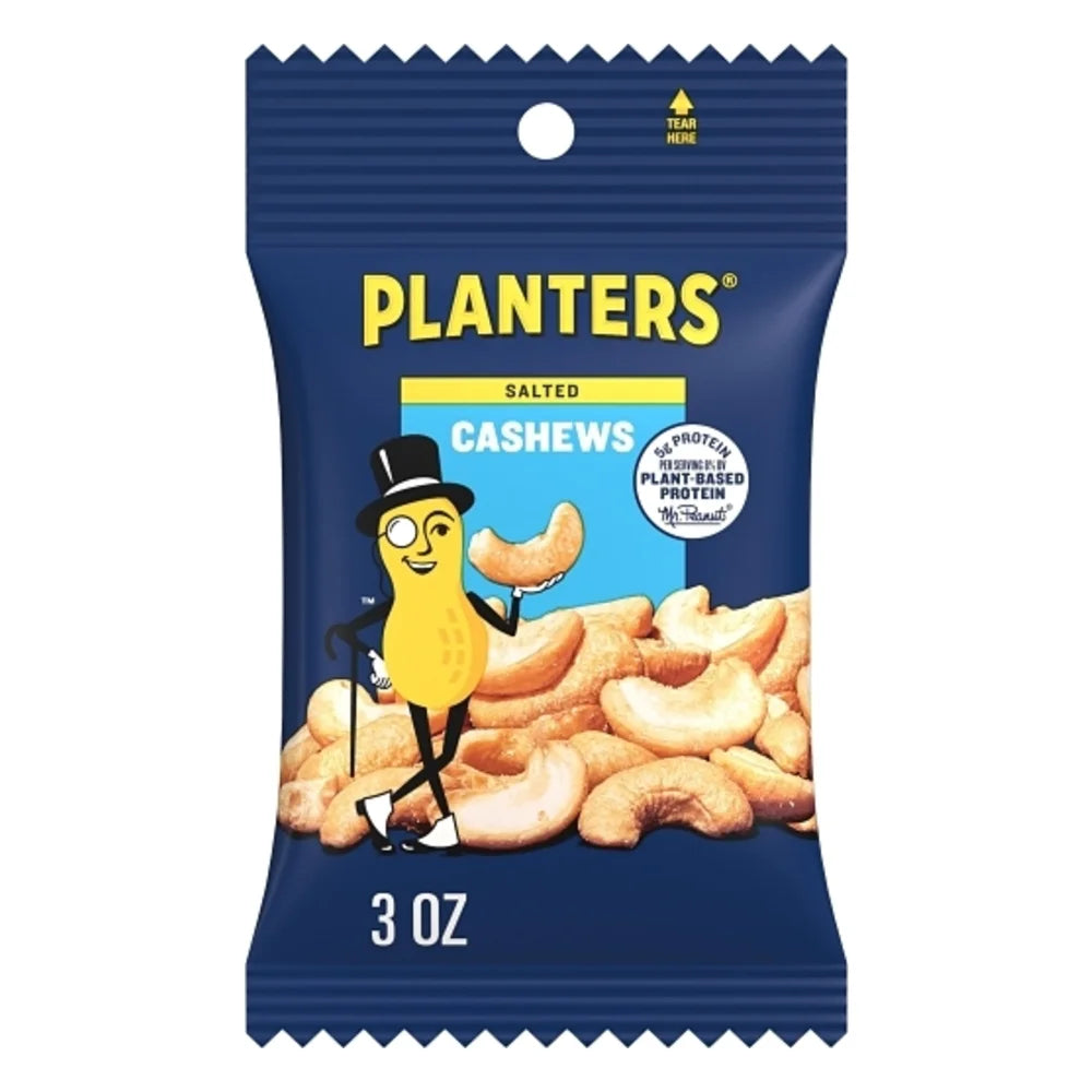 Planters Salted Cashews, 3 Ounce — 12 Per Case