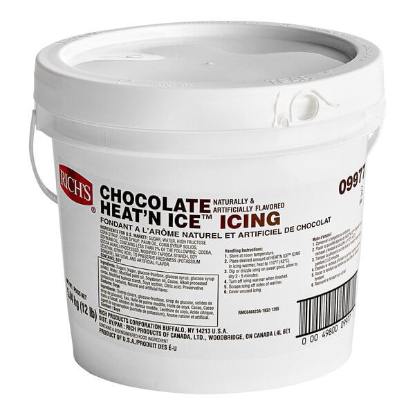 Rich's Chocolate Heat 'N Ice Icing - 12 lb — Case of 1